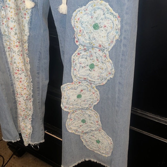 POL Lg Blue Denim Pants with Drawstring - Picture 5 of 7